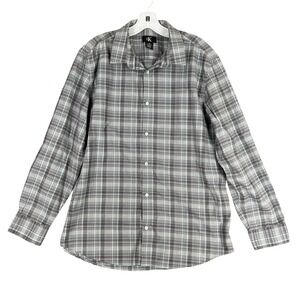 Calvin Klein Shirt Mens‎ L Plaid Button Down Classic Fit Modern Smart Casual